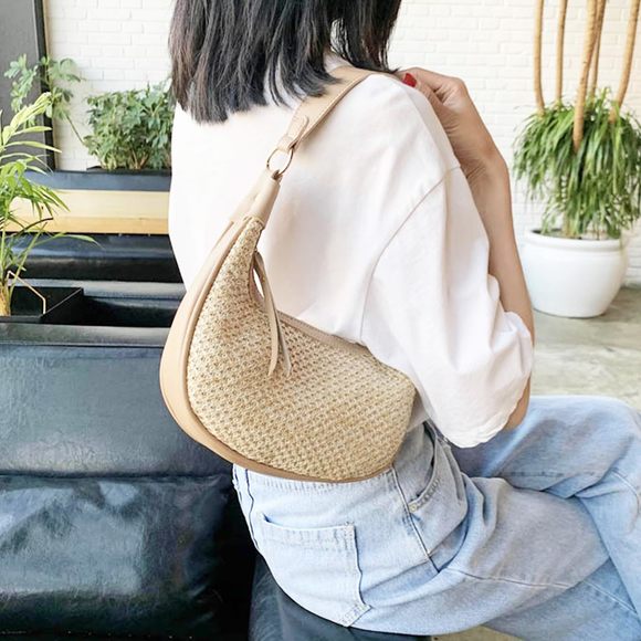 Crossbody Bag, Straw Beach Bag, Hand-Woven Bags, Interchangeable :v - Picture 6 of 7